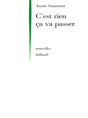 cover image of C'est rien ça va passer
